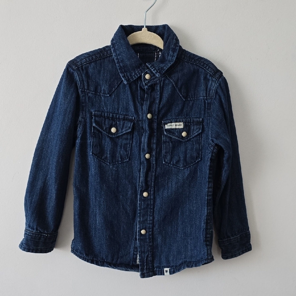 Lucky Brand Dark Blue Boy's Jean Denim Long Sleeve Top 3T
